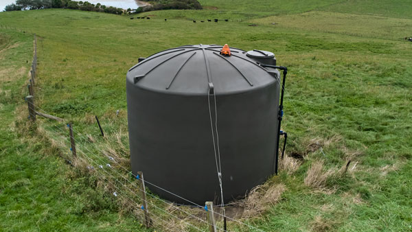 Water tank in paddock Water tank in paddock